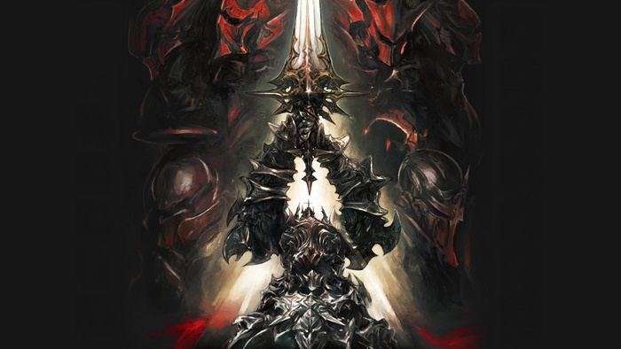 Final Fantasy XIV Warrior of Light in Dark Armor