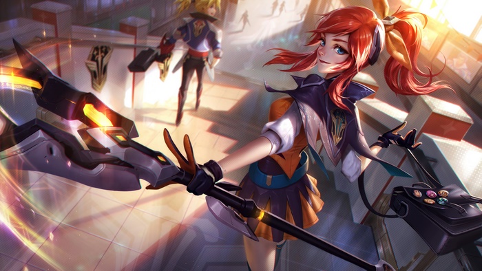 Lux from League of Legends Battle Academia skin splash art 4K
