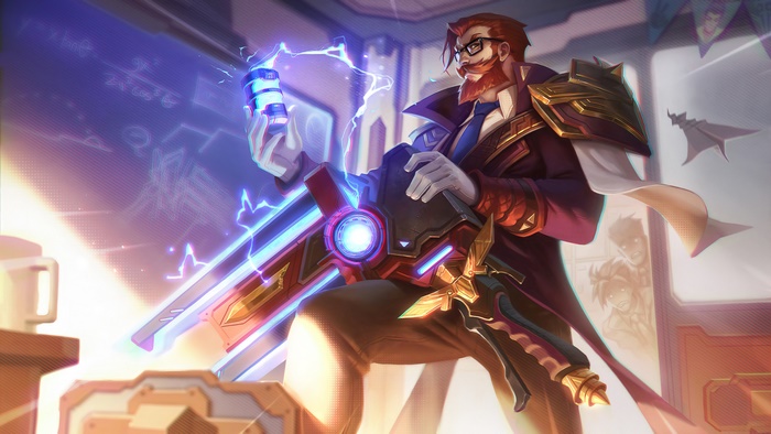 Graves from League of Legends Battle Academia skin splash art