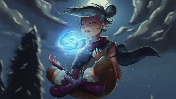 Kena from Kena: Bridge of Spirits casting a spell