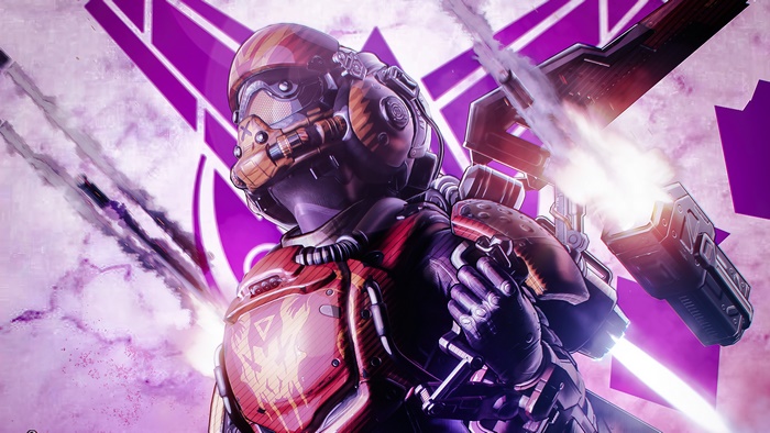 Valkyrie from Apex Legends firing weapon