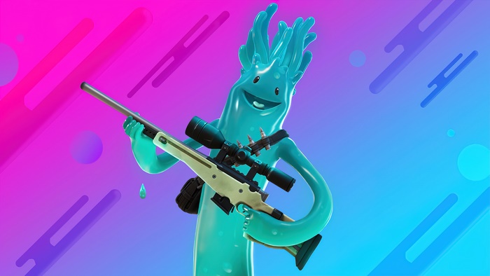 Jellie from Fortnite holding a sniper rifle