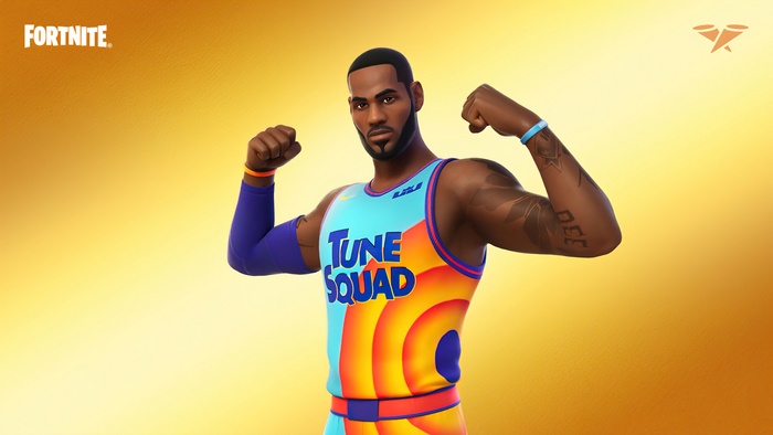 LeBron James as Tune Squad player in Fortnite 4K