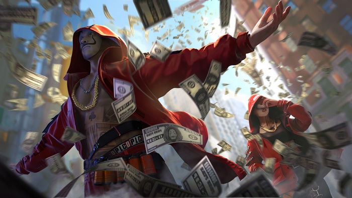 Money Heist characters in Free Fire 4K