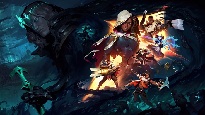 Viego, Senna, Lucian, Graves, Gwen, Vayne, Akshan from League of Legends 4K