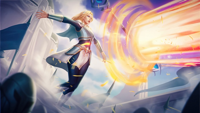 Lux from League of Legends casting ultimate ability