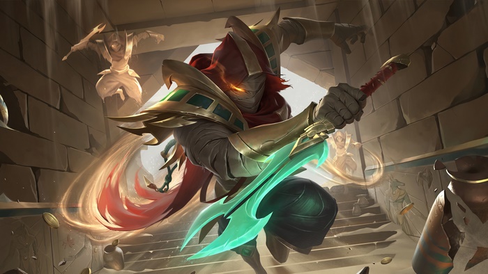 Pyke from Legends of Runeterra Sand Wraith skin