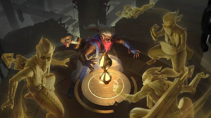 Ekko from Legends of Runeterra with sandstorm skin