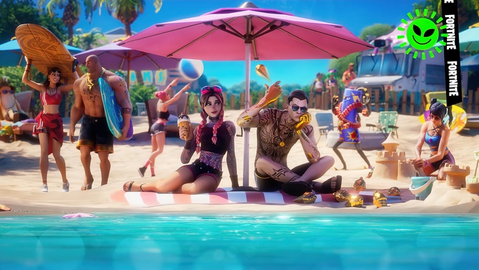 Fortnite Battle Royale Cosmic Summer Beach Skins 4K