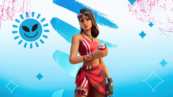 Fortnite Ruby in Cosmic Summer Outfit