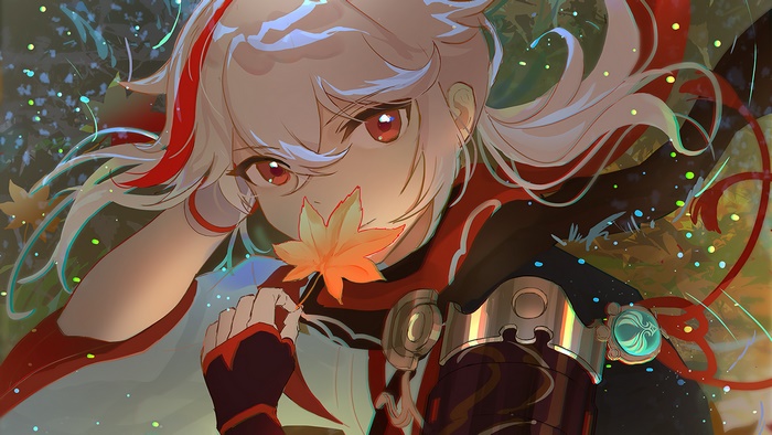 Kazuha from Genshin Impact in Autumn Art
