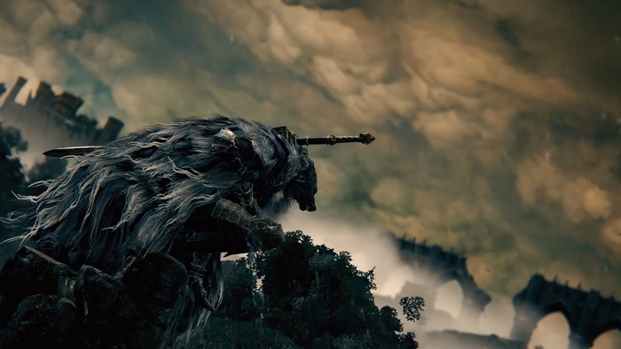 Elden Ring Tarnished Character in Atmospheric Scene