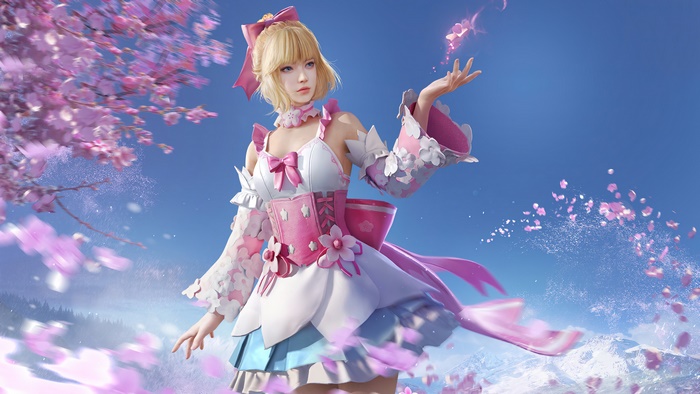 PUBG Mobile Sakura Snow Skin Outfit