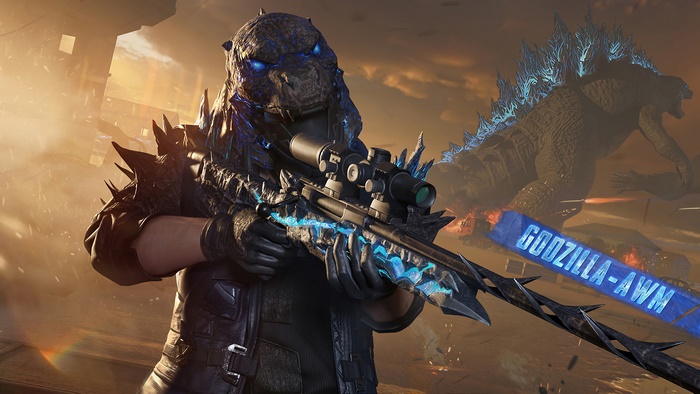 Godzilla skin and AWM rifle in PUBG Mobile 4K