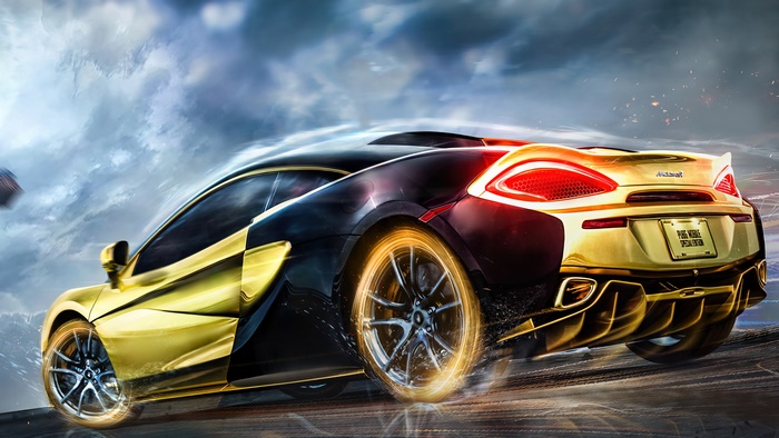 McLaren Gold Sports Car in