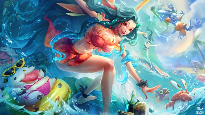 Soraka from League of Legends Pool Party 4K