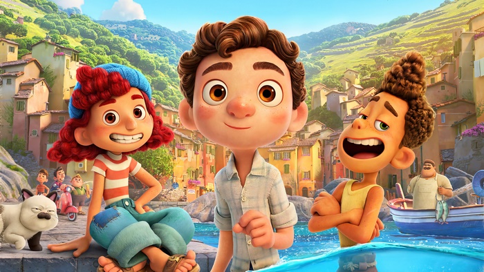 Luca and friends by the sea