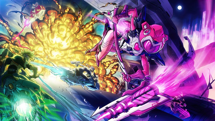 Mecha Cuddle Master from Fortnite in battle