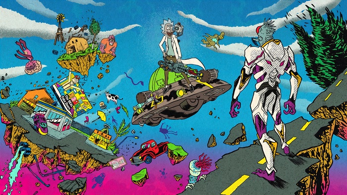 Rick Sanchez from Fortnite in the Rickiverse 4K