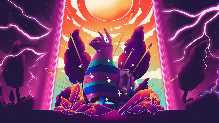 Fortnite Llama 4K Art