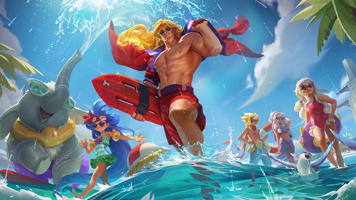 Pool Party Taric and friends from League of Legends