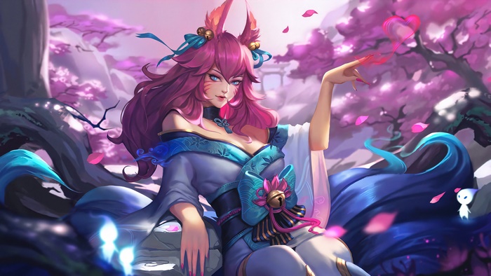 Ahri from League of Legends, Spirit Blossom skin