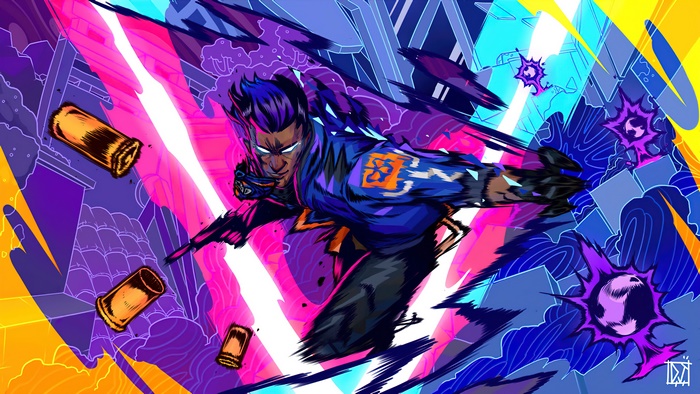 Yoru from Valorant in dynamic action