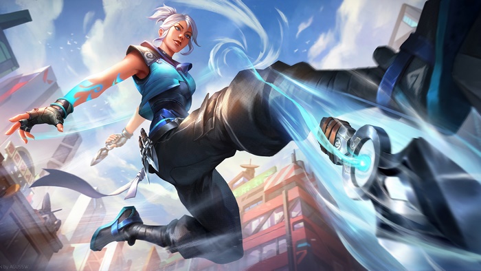 Jett from Valorant with Kunai