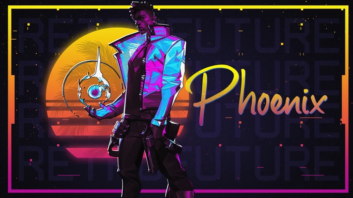 Phoenix from Valorant Synthwave Art