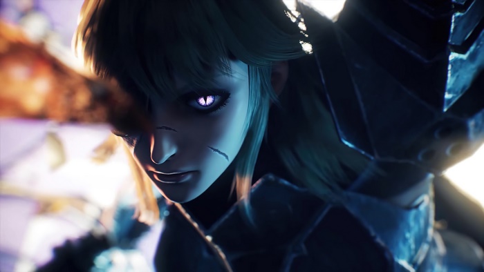 Soulstice character in armor