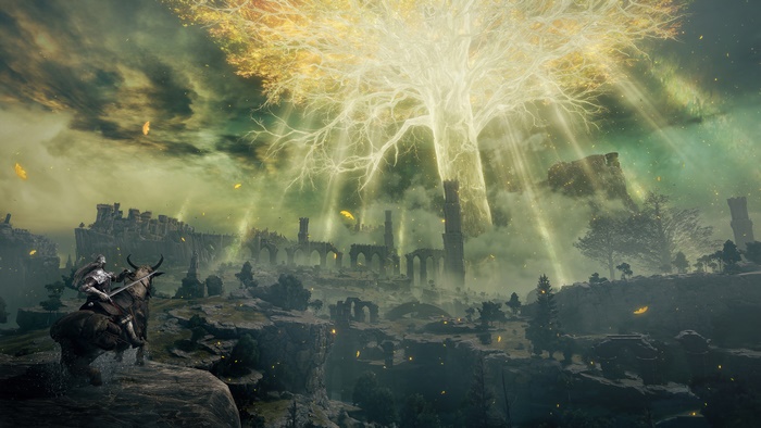 Elden Ring Game Screenshot with Mystical Tree