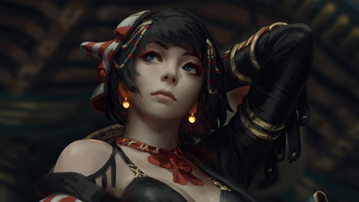 Fantasy warrior girl in 4K