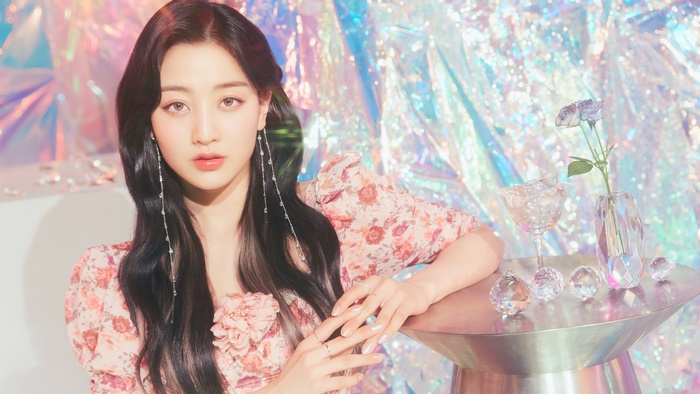 Jihyo from Twice in Floral Dress