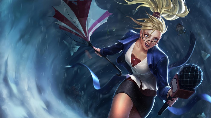 Janna from League of Legends in a storm