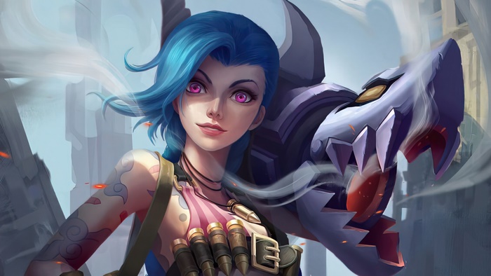 Jinx from League of Legends with Fishbones