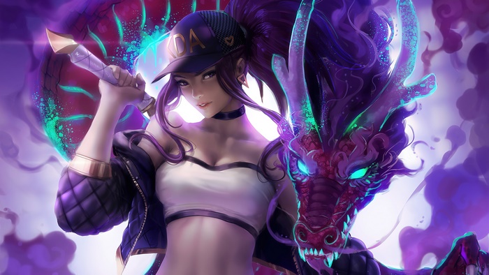 KDA Akali with Dragon in