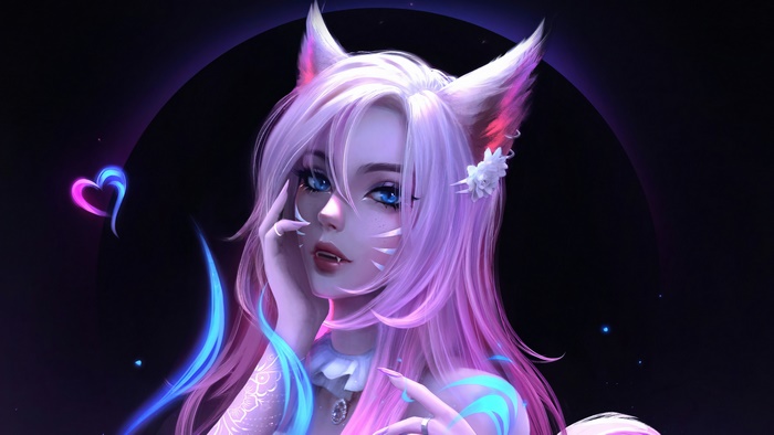 Ahri from League of Legends game 4K