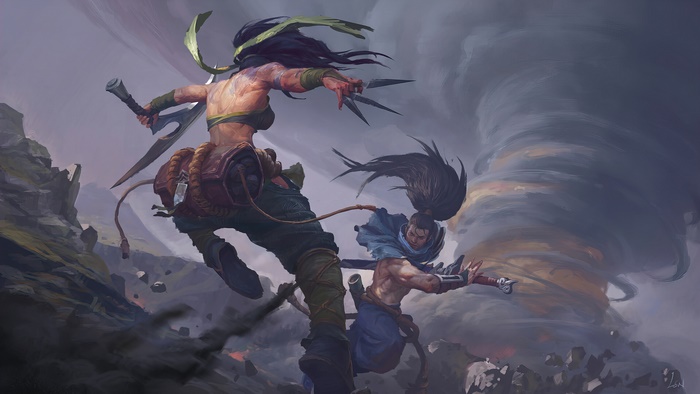 Akali vs Yasuo from League of Legends 4K