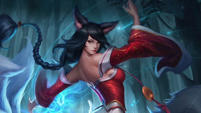 Ahri from League of Legends game 4K