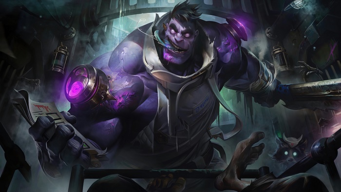 Dr Mundo from League of Legends splash art