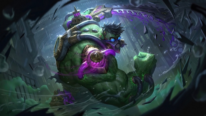 Dr Mundo from League of Legends splash art