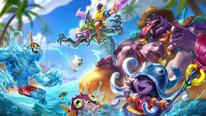 Pool Party skins from League of Legends