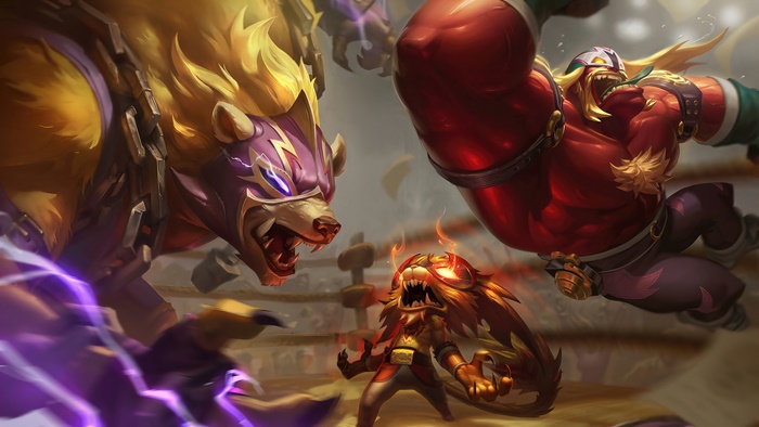 El Leon, El Macho, El Rayo, and Volibear from League of Legends