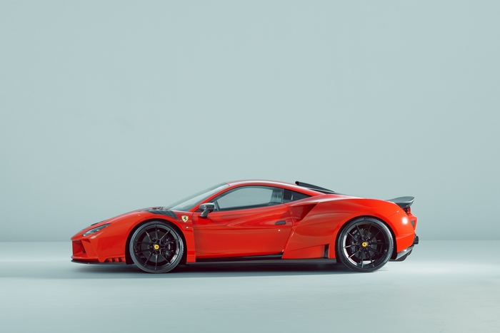 Red 2021 Novitec Ferrari F8 Tributo N-Largo Supercar