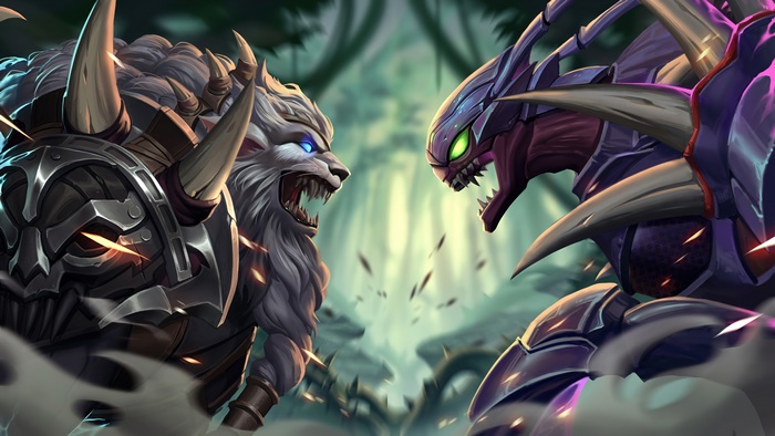 Rengar and Kha'Zix from League of Legends: Wild Rift 4K