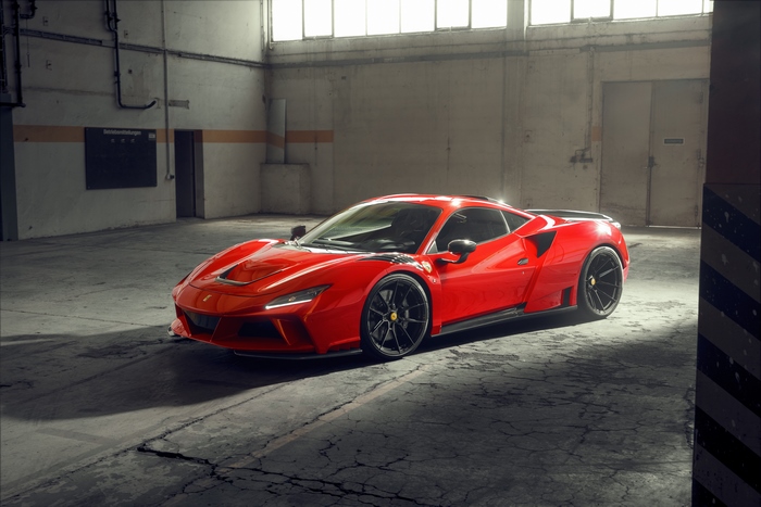 Red 2021 Novitec Ferrari F8 Tributo N-Largo Supercar
