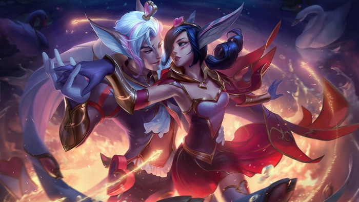 Xayah and Rakan from League of Legends 4K