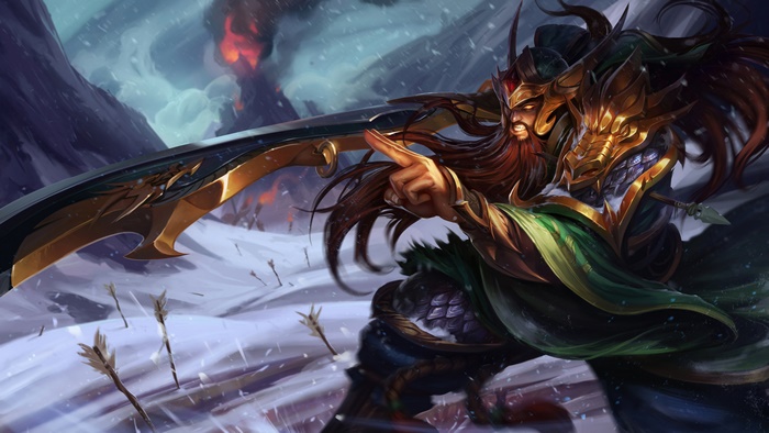Tryndamere from League of Legends, Warring Kingdoms skin splash art