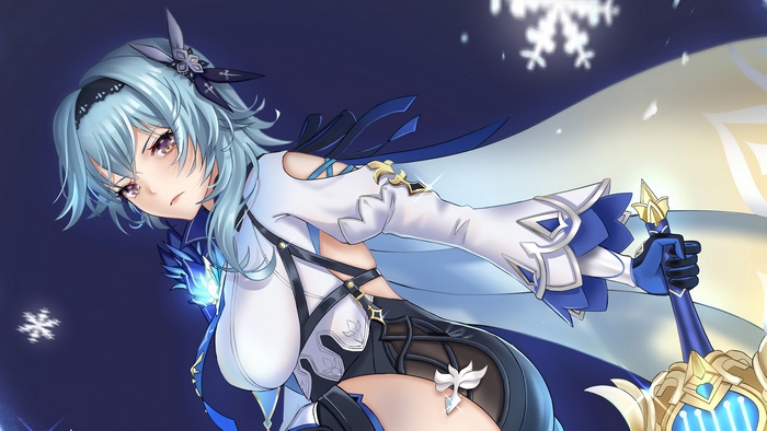 Eula from Genshin Impact 4K