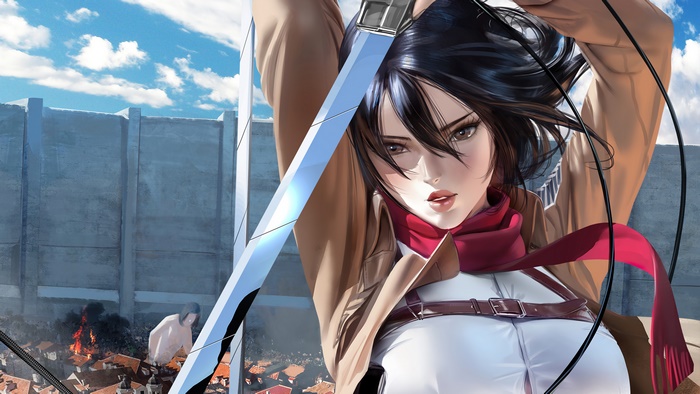 Mikasa Ackerman from Attack on Titan in 4K
